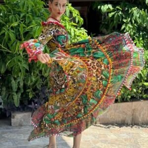 Conjunto de top e saia Dolce Mare em algodao, mangas longas, lindo da Antica Sartoria
